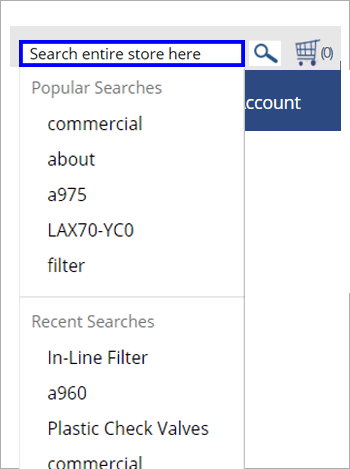 Any following searches will have smart autofill choices for popular items plus your recent searches added to the drop down.