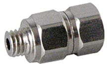 N S X series 10 32 U N F thread male by female metal swivel adapter.