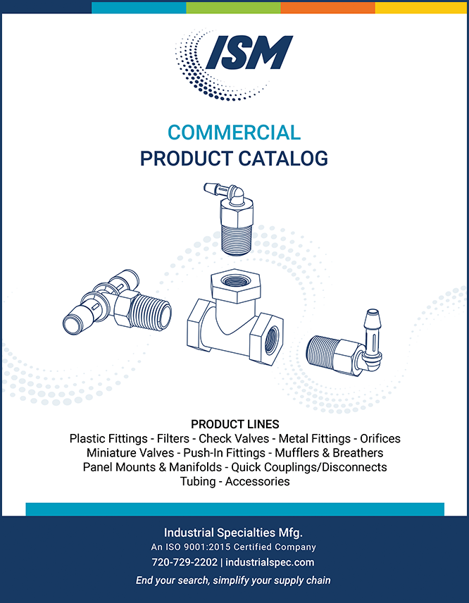 Front cover of the I S M industrial products catalog. Click here to get the catalog.