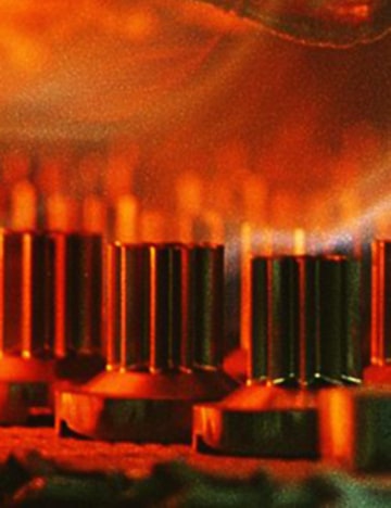 Sintering furnace interior.