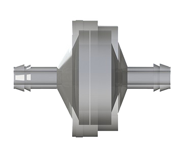 60 micron 3/16 inch  Hose Barb In-Line Fuel Filter with Stainless Steel Screen and Clear PET Housing.