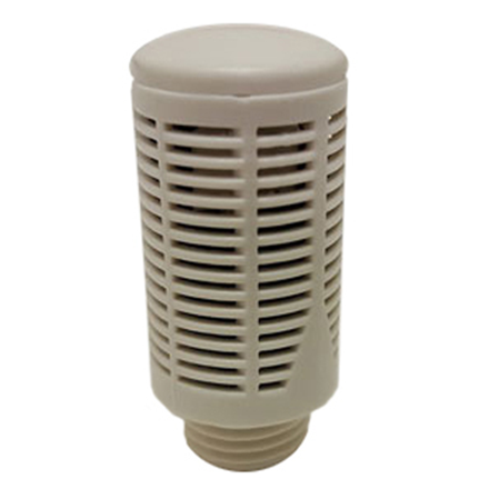Gray Acetal ¼ inch Male NPT Silencer. Click on image to go to the catalog. 