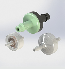 Plastic diaphragm check valves