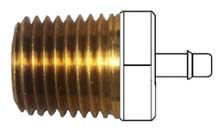 A technical drawing of a metal fitting. 