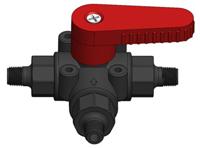 Image of a 3-way ball valve linking to the ISM blog post - Three-Way Ball Valve Flow Patterns.