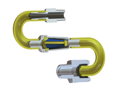 Concept of a filter assembly Male NPT thread by push-in connections