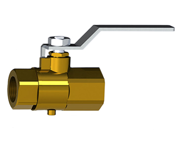 3 D model of the B V 2 S E L series two way safety exhaust locking ball valves offered by I S M.