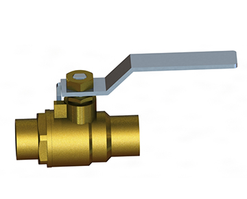 3 D model of the B V C series brass ball valves offered by I S M.