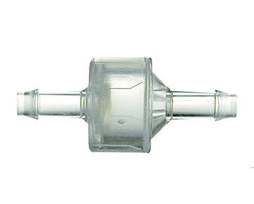 High flow check valves acrylic body with a silicone seal - C V R T series.