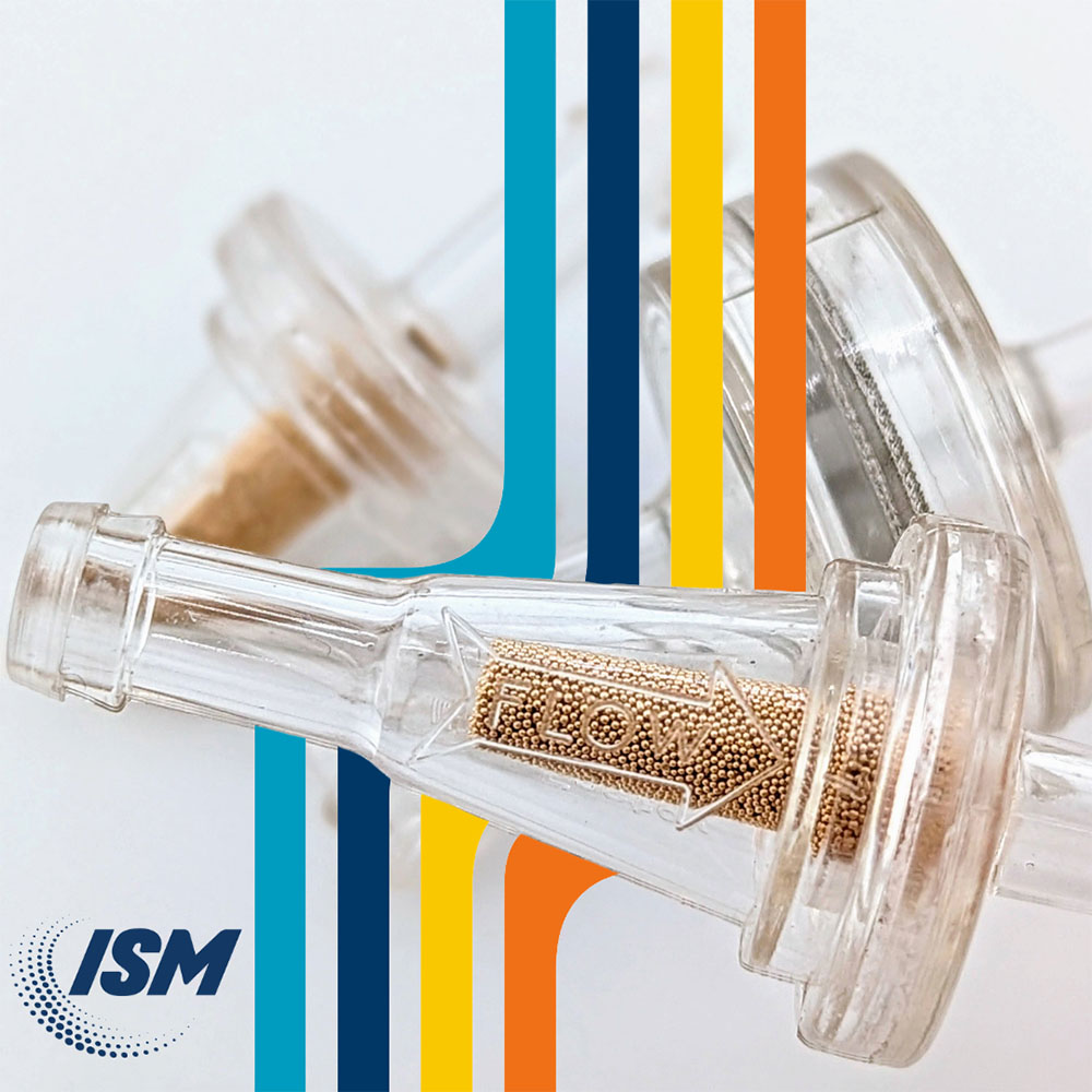 ISM inline filter with colorful lines