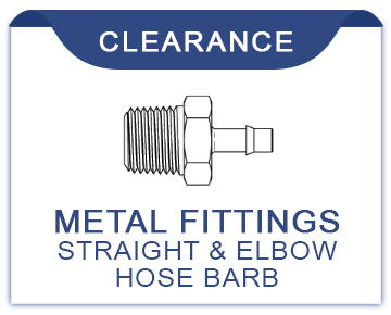 Straight & Elbow Hose Barb Clearance Items