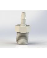 BFA-18-2-PP, 1/8" Hose Barb x 1/8" Male NPT Adapter