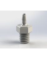 BFPM-116-1032-WN, 1/16" Hose Barb x 10-32 Male UNF Adapter