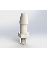 BFPM-532-1032T-WN, 5/32" Hose Barb x 10-32 Tapered Male UNF Adapter