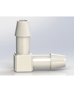 EBAPM-14-WN, 1/4" Hose Barb Precision Molded Elbow