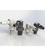 EMJ-116-1032M-BN, 1/16" Hose Barb x 10-32 Male UNF Elbow