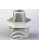 HPNJ-4M-WN, 1/4" Male NPT Hex Nipple