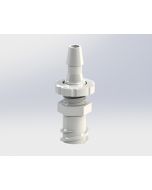 ILB7-18-FLT-PP, 1/8" Hose Barb x Female Luer Thread Panel Mount